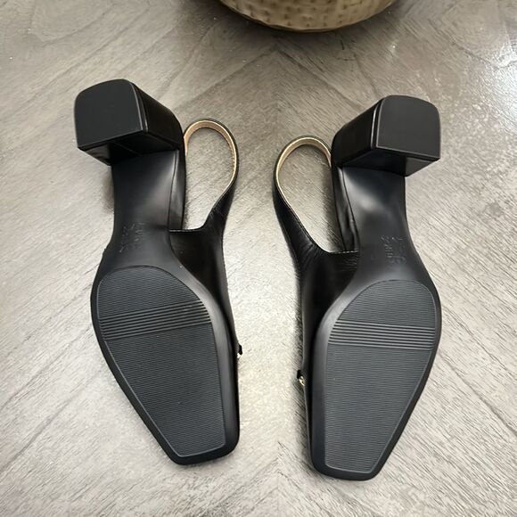 NATURALIZER Keeley Slingback Pumps Women's Shoes In Black Leather - Picture 4 of 11